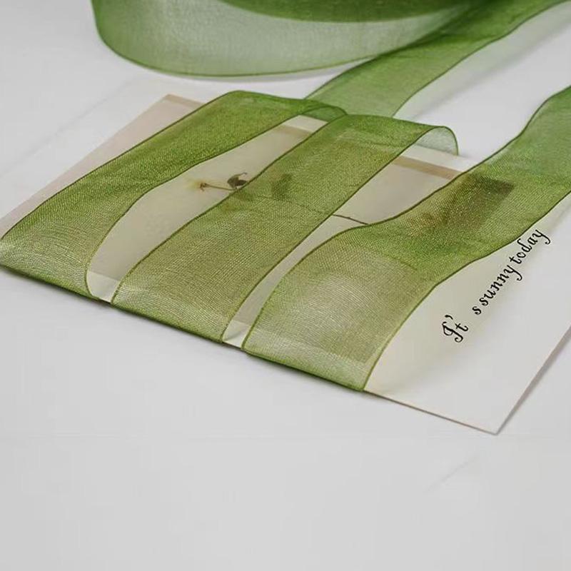 50yards Braided Hair Ribbon Binding Bow Ties DIY for Gift Wrapping 2.5cm Floral Bouquet Decorative Tulle Ribbon