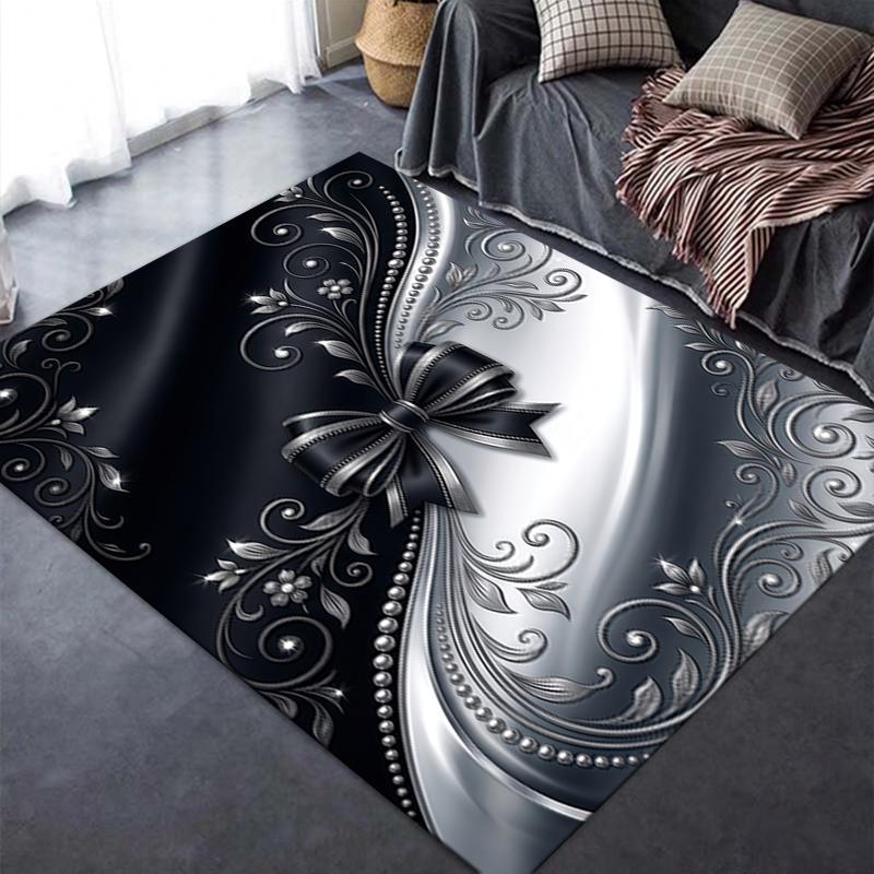 2025 New Gorgeous bow Carpet Rug for Living Room Bedroom Home Sofa Decoration,Kids play Non-slip Floor Mat