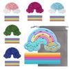 12 Strings Sensory Activity Board Silicone Rainbow Sensory Toys New Fidget Toy  Kids Adults