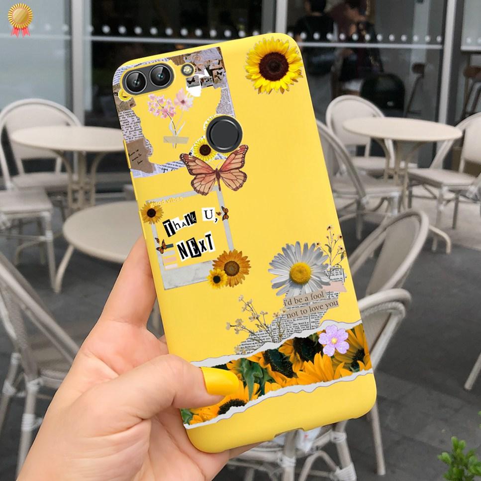 Für Huawei P Smart Hülle Niedliche Blume Schwarz Weiches TPU Silikon Bumper Hülle Für Huawei PSmart P Smart 2017 FIG-LX1 Handyhülle Funda