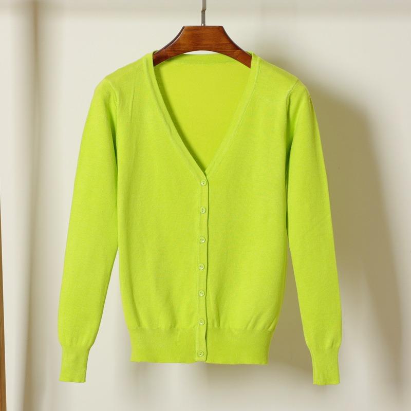 New Top with Long-sleeved Knitted Sweater Cardigan Sweater Women's Clothing Short Thin Coat