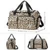 Large Capacity Stylish Leopard Print Travel Duffel Bag, Casual Sports Gym Bag with Shoe Compartment, Spacious Overnight Carry-On Handbag