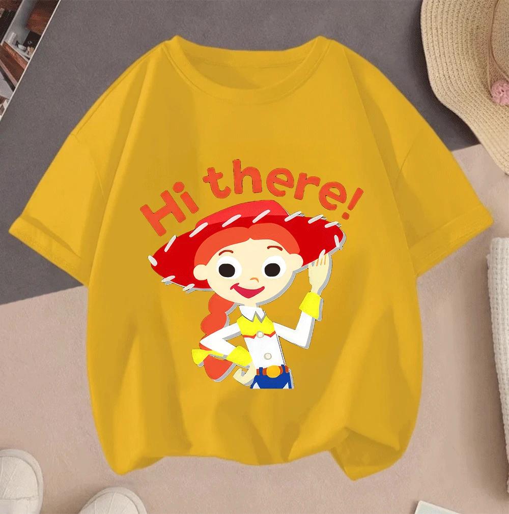 2026 Toy Story Cartoon Hot Sale 2D Print Casual Summer Short Sleeve Tops For Teenagers Boys Girls