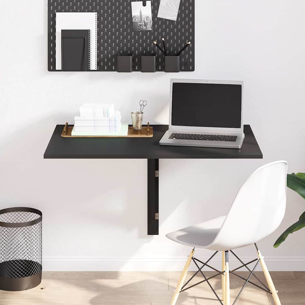 vidaXL Wand-Klapptisch Schwarz 100x60x56 cm Holzwerkstoff schwarz