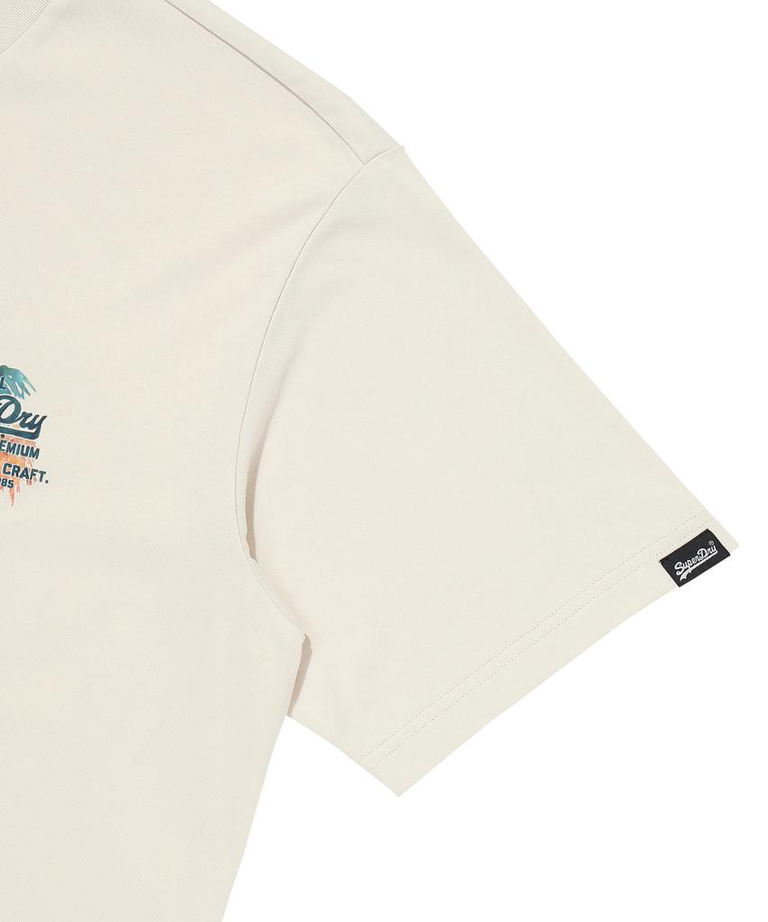 Syupeodeulai Original Palm Tree T-Shirt Light Beige