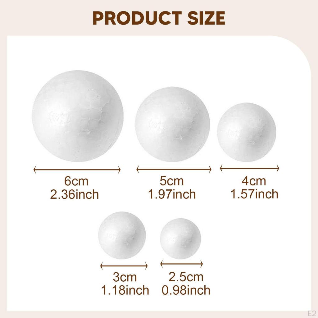 Craft Foam Balls Decorations DIY Crafts Smooth for Modeling Arts School Project Home Party