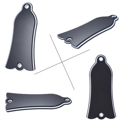 Rod Cover Plate 2 Hole Shape PVC Slide Plate for SG Flying V ES Guitar Accessory Black 6x2.8x0.25cm