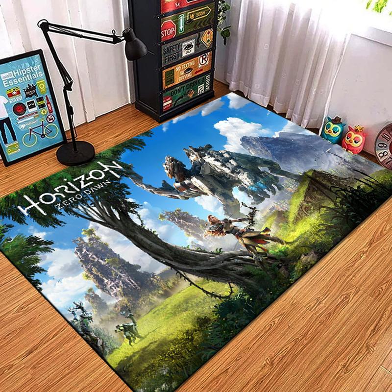 GAME Horizon Zero Dawn Large Area Rugs Carpet for Home Living Room Bedroom Sofa Doormat Kids Non-slip Floor Play Mat Sonic