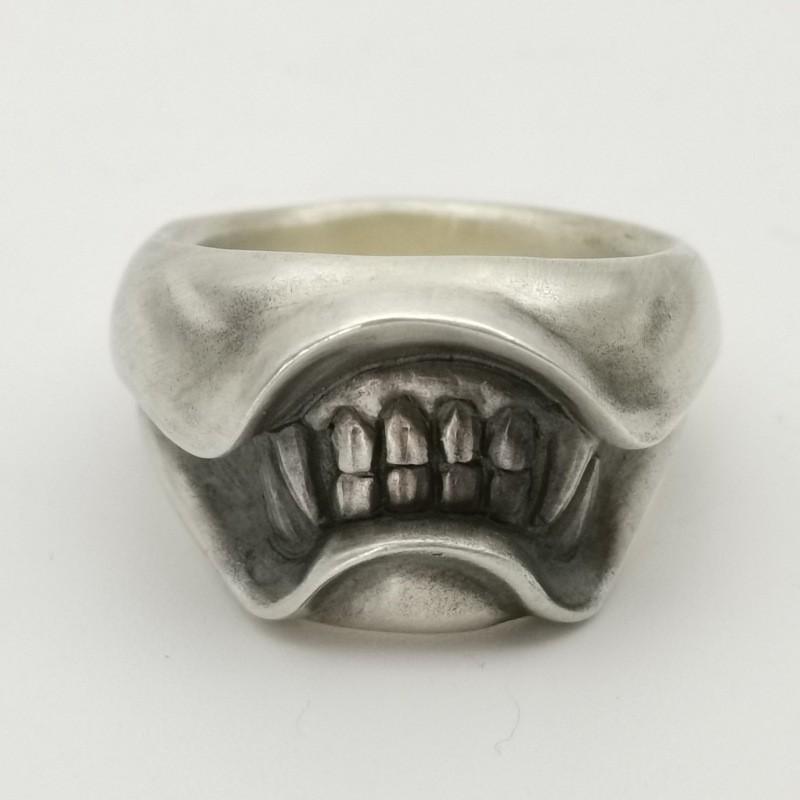 Adjustable Open Finger Ring Men Women Punk Hip Hop Style Plated Cartoon Expression Design
