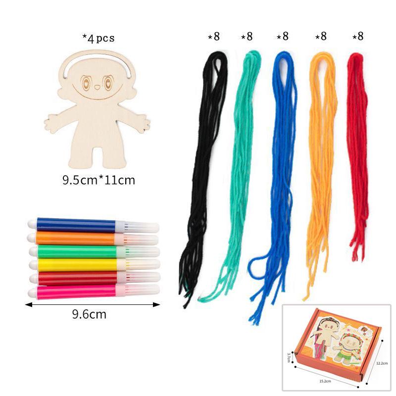 Монтессори набор для плетения: Пряжа для детского творчества Сделай сам для детского сада, поделок и раннего развития