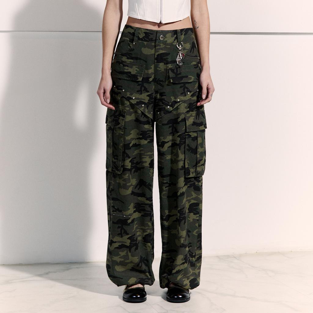 Lara Fox Camo Pocket Pants Khaki Bq2Wp003