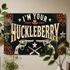 Vintage I'm Your Huckleberry Metal Wall Art Rustic Engraved Plaque Home Bar Cafe Garage Man Cave Decor 20x30cm