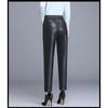 2023 Herbst/Winter Damen High-Waist Plus Samt Leder Haremshose - Locker Weiter Bein, Cropped, Verdickt