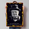 Citas de Winston Churchill Póster de Metal Arte de Pared Personalizado Señales Retro Vintage de Lata para Cueva de Hombre Decoración de Habitación Wand Deko de Juegos