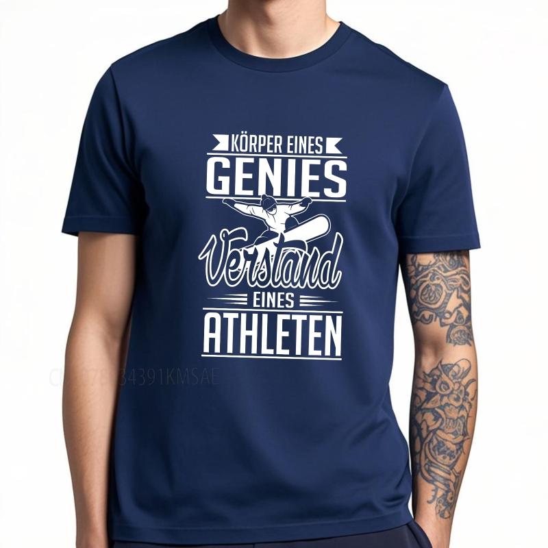 Graphic summer Teenagers t shirt Body of a genius mind of an athlete Short Sleeve Relaxed Fit O Neck tops cotton teeshirt