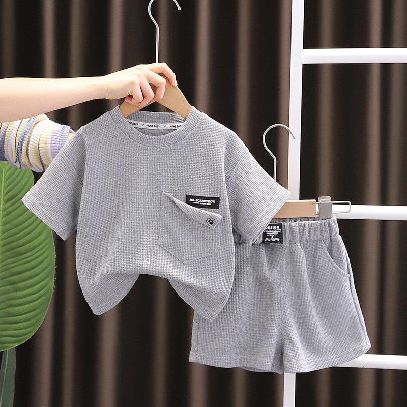 Cotton Soft Baby Boys' and Girls' Clothing Sets Casual Fashion Kids Short Sleevesuits Summer Wear