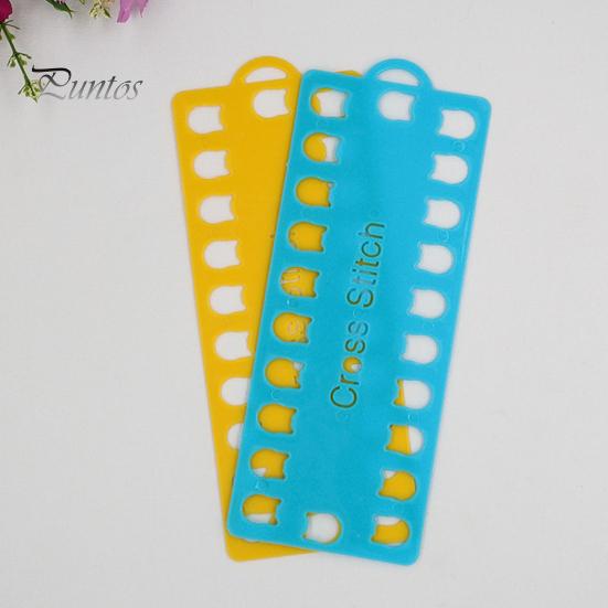 Plastic Thread Winding Board 5Pcs 20-Hole Embroidery Floss Organizer, Board, Cross Holder Stitch Plate, Bobbin for Sewing Crafts Accessories