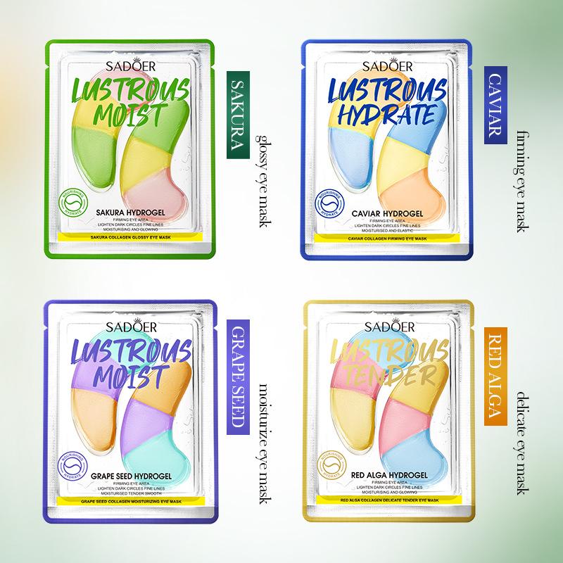 Cherry Blossom Eye Mask Anti Wrinkle Nourishing Improve Eye Bag Lighten Dark Circles Under Eyes Caviar Grape Seed Red Algae Collagen Eye Mask