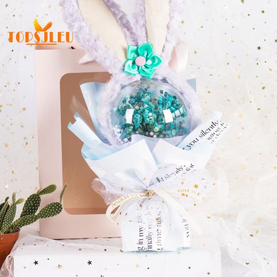 Buquê falso, novidade criativa, presente de dia das mães, buquê falso Babysbreath, acessórios de capa de bola para o dia dos professores