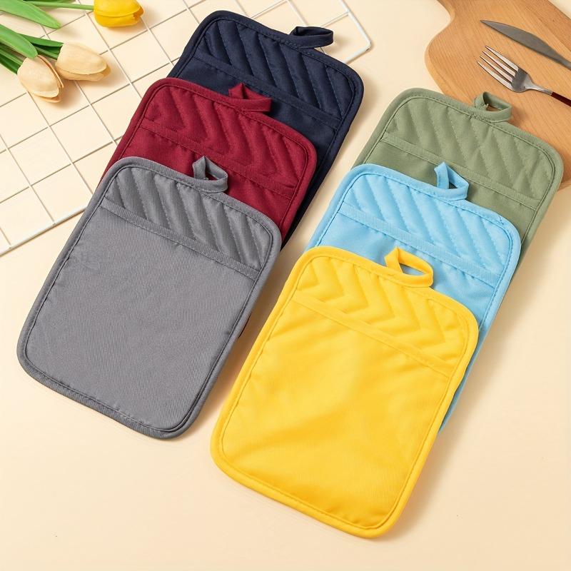 4pcs/set Baking Kitchen Oven Gloves Heat-resistant Microwave Gloves High-temperature Baking Resistant Fabric Cotton and Linen