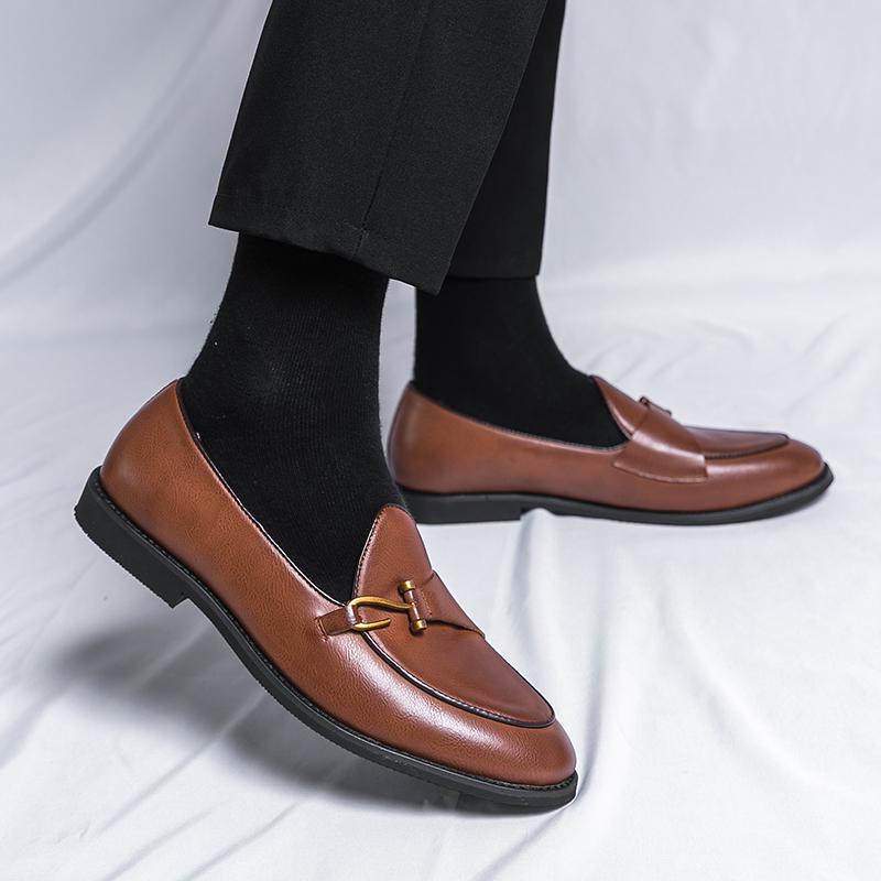 Fashion Spring New Trend Men's Formal Leather Loafers British Party Men Shoes Handmade Male Driving Shoes Comfy Moccasins Casual Flats