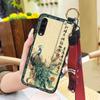 Waterproof Chinese Style Phone Case For LG Velvet 4G/5G Wrist Strap Wristband Anti-knock Anti-dust Ring Phone Holder