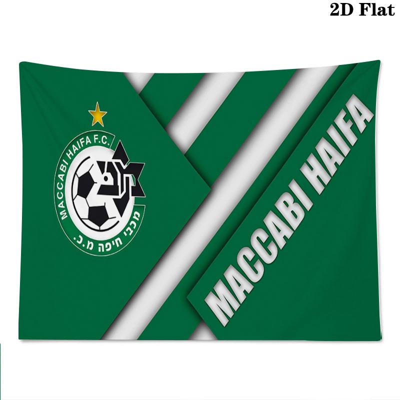 Maccabi Haifa Wall tapestry, aesthetic printed fabric blanket, suitable for bedroom, living room, and home decor.