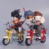 Set of 2 Dragon Ball Figures Featuring Son Goku and Kame-Sennin On a Motorcycle, 13cm, No Box. A Great Gift for Kids, Anime, Car Decorations, Souvenir