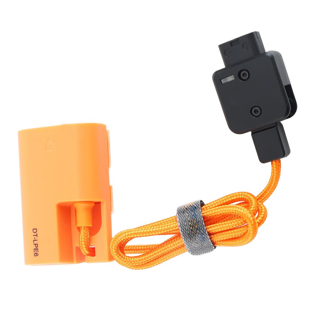 ZGCINE DT LPE6 D Tap To LP E6NH Dummy Battery with Braided Wire DC Coupler Accessory for Canon R R5 R6 R5 C R7 R6 Mark