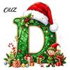 Durable Hanging Letter Decoration 26 Alphabet Christmas Ornament, Personalized Letters Acrylic Tree with Santa Hat Pendant And Elf Boy for Xmas Mantel