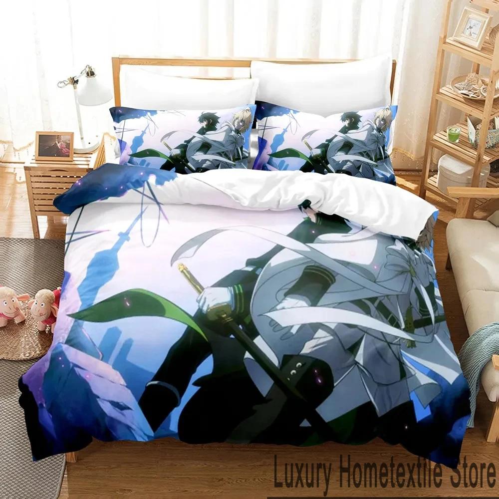 3D Print Anime Seraph of the end Bedding Set Boys Girls Twin Queen King Size Duvet Cover Pillowcase Bed boys Adult