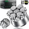 7D Skinhead Magnetic Detachable Shaver for Bald Powerful Rotating Shaver for Shaved IPX6 LED Fast Gift Set for Father or Japanese Instruction Manual