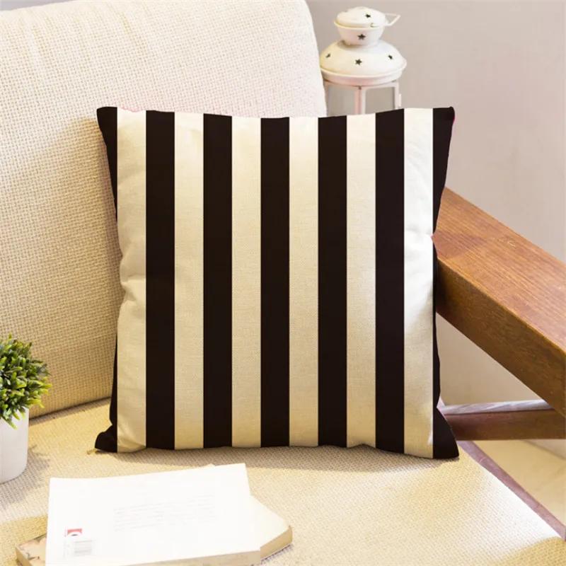 45x45cm Vintage Flag Printed Cushion Cover Pillow Case Thicken Cotton Linen Sofa Home Living Room Chair Seat Decoration