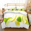 Lemon Duvet Cover Set Fresh Fruit Pattern Comforter Cover Double Single King Size For Kids Teens Adults Bedding Set Quilt Cover
