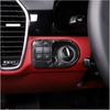 Interior Headlight Switch Frame Cover Sticker Trim Compatible for Porsche Cayenne 2018-2023 Real Carbon Fiber Car Styling Interior Accessories(Red)