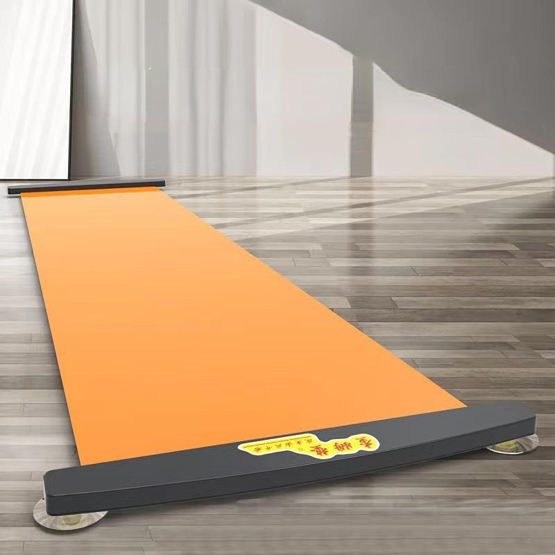 Раздвижной коврик для йоги, спортивный фитнес-скользящий пилатес, тренировочная доска для катания на коньках для хоккея на роликах, упражнения для ног Sliding pad оранжевый