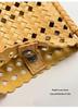 Korean INS Style Woven Hollow Shoulder Bag - Women's Summer Commuter Square Bag