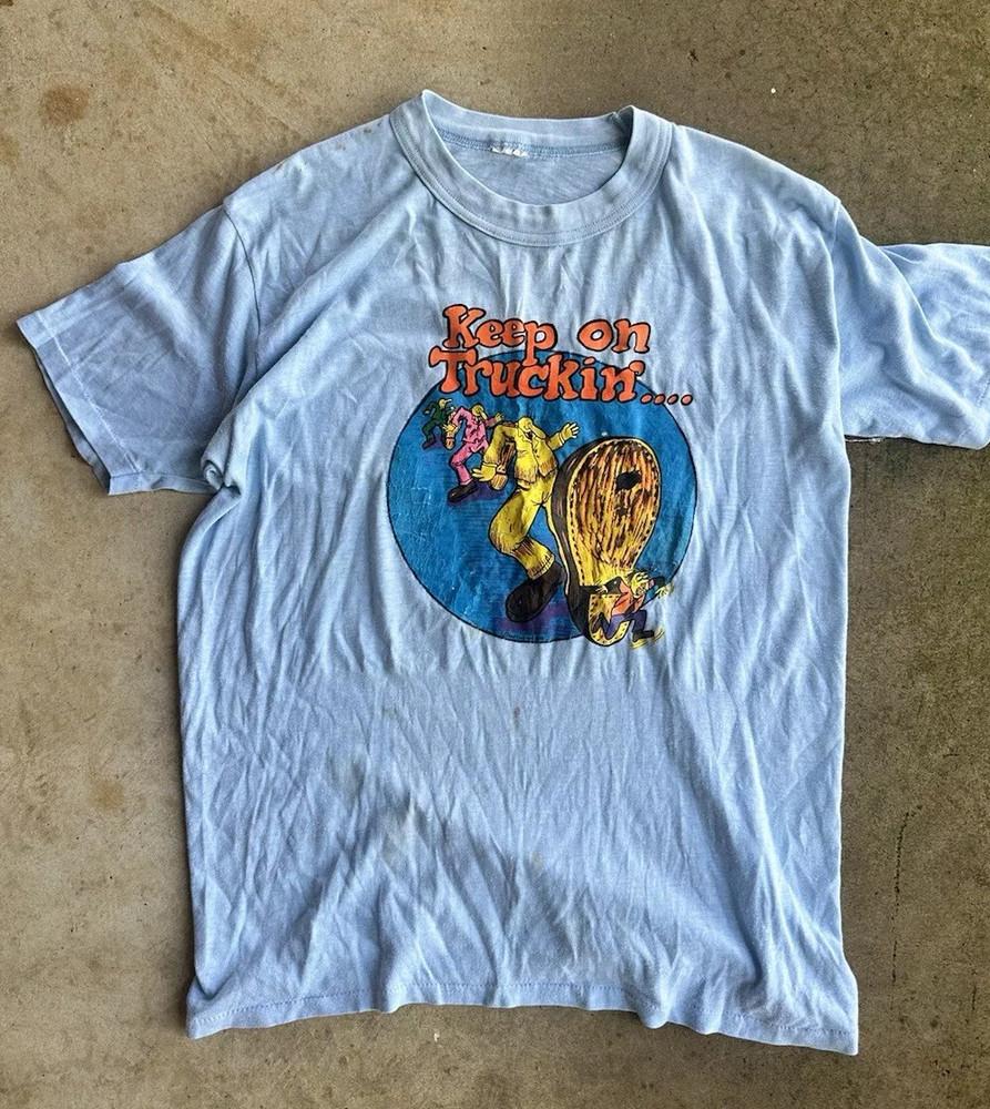 R. Crumb Keep On Trucking Tshirt Robert Crumb Tee 70s T Shirt BL026 Unisex T-Shirt XXXL