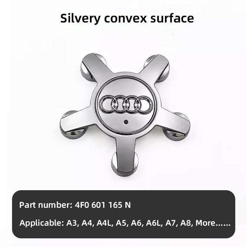 4Pcs Car Wheel Hub Cover Rim Center Cap Tire Accessories For S1 S-Line A3 A5 A7 A4 A6 A8 Q5 Q3 Q7 Q2 SQ5 SQ7 TT R8 Quattro 2x