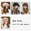 White Black Coffee Beige Duck Tongue Hat Imitation Lamb Hair Fedora Wool Caps Warm Hats  Women