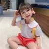 Girl Preppy Style Suit Baby Fruit Printed Short Sleeve Pants Children's Two-Piece Suit