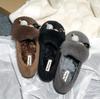 Fashion Two Candy bead fur flats woman cozy warm plush loafers winter cotton shoes women 2025 real rabbit fur moccasins large size 35-42