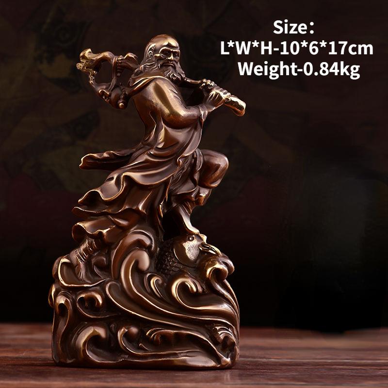 

Китайский стиль Винтаж Чистая медь Переправа через реку Дзен Вдохновленные изделия ручной работы Антикварные фигурки Статуи Будды Украшения для дома
