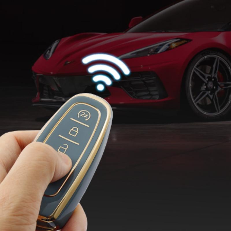 New TPU Car Remote Control Key Case Cover Shell Fob Holder For Ford Focus Edge Explorer Expedition C-Max Escape Flex Keychain