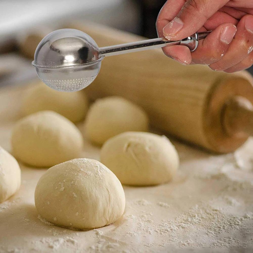 304 Stainless Steel Flour Powder Filter Spoon Baker Dusting Wand For Sugar Flour Spices Flour Sugar Powder Spoon Kitchen Tools