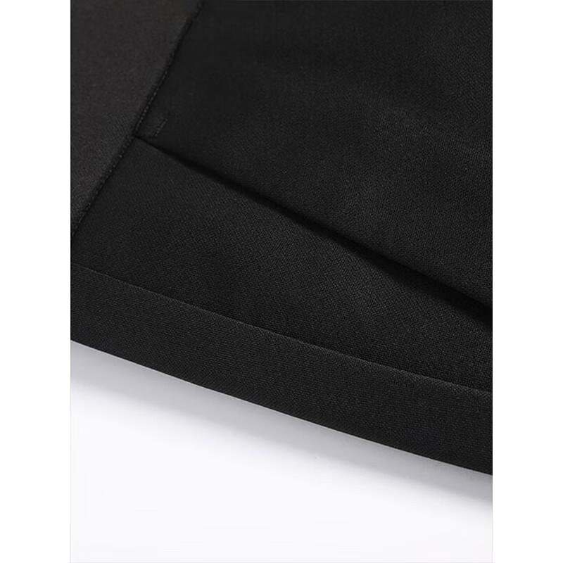ROMON Men's Casual Pants Four Seasons Trendy Dress Pants Loose Fit Business Elastic Versatile Black 36