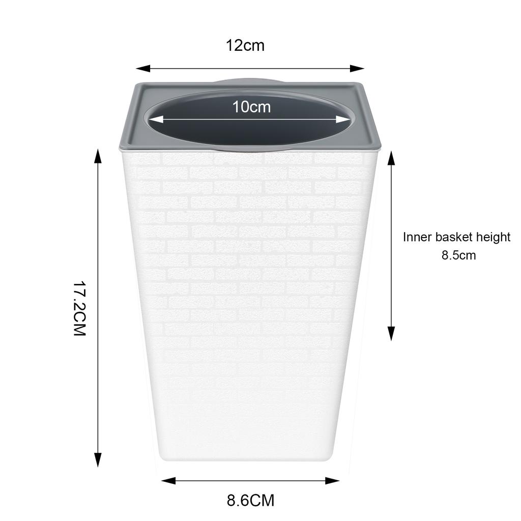 Brick Pattern Flowerpot Imitation Metal Plastic Flower Pot Square And Tall Type For Gardening Potted Plants Garden Supplies