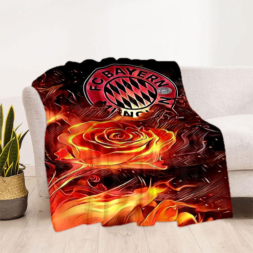 Bayern Munich Blanket Durable Comfort Suitable for Seaside Bedding Livingroom All-Season Use Modern Perfect Gift for Relatives and Friends