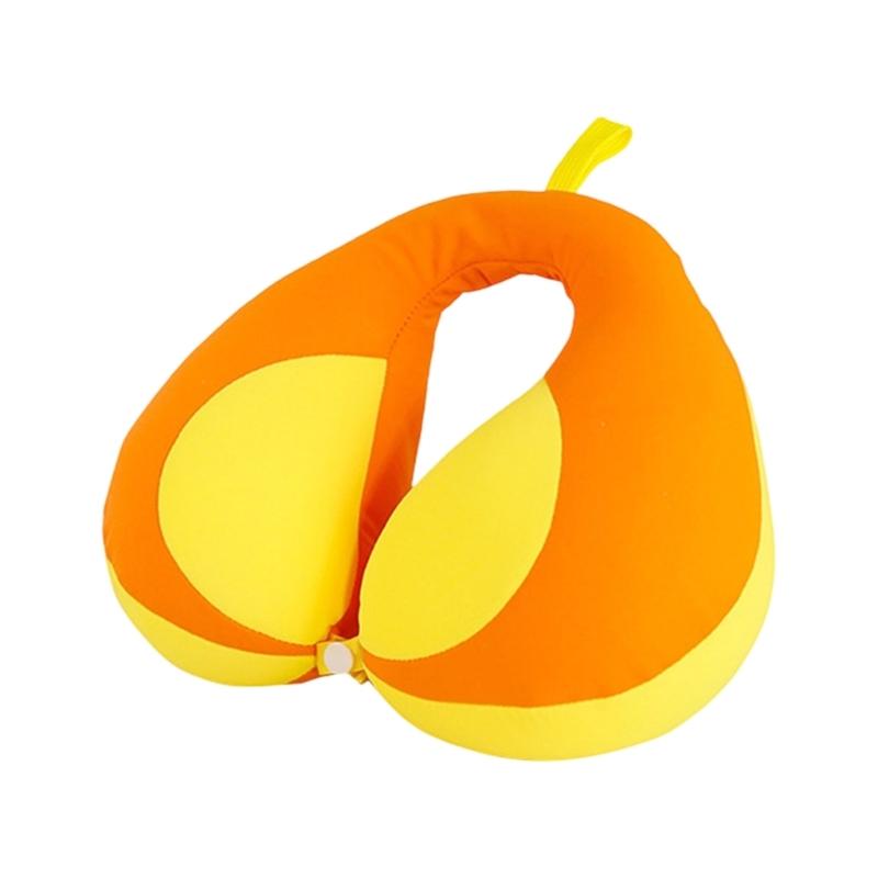 Ventilated Polyester Travel Travel Pillow Detachable Washable Cover Neck Rest Slumbering Aid жёлтый