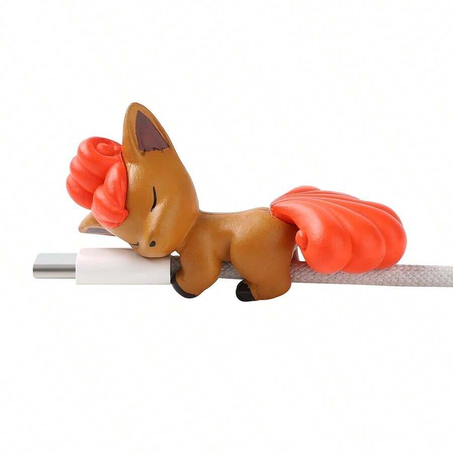innovative Figure Data Cable Protective Case Pikachu Eevee Meowth Piplup Torchic Bite Cable Cover For USB Charging Cable